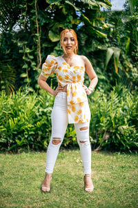 Puff Sleeve One Shoulder