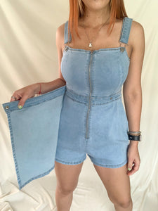 Light Blue Denim Romper
