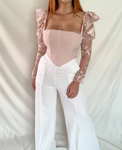 Light Pink Puff sleeve top