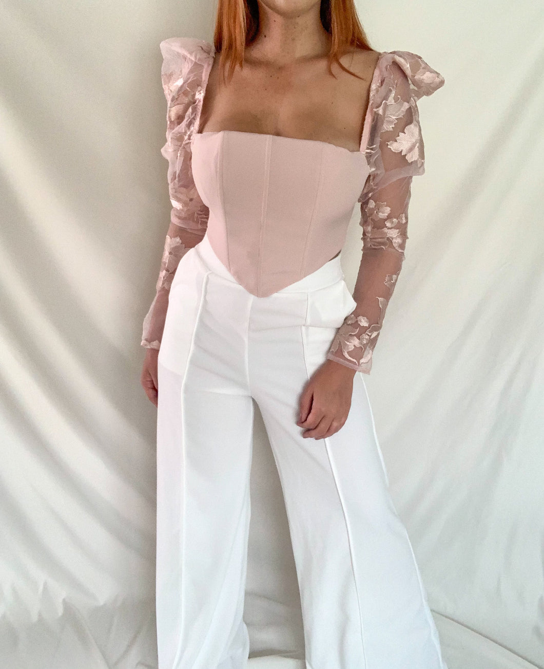 Light Pink Puff sleeve top