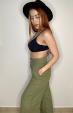 Load image into Gallery viewer, Olive Wide Leg Pant
