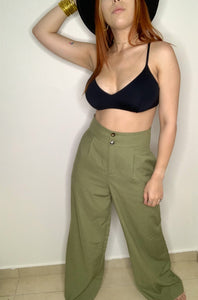 Olive Wide Leg Pant